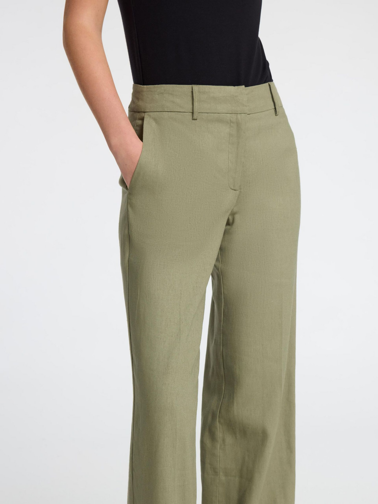 
                  
                    SLFTANIA-RITA Vetiver Wide Trousers
                  
                
