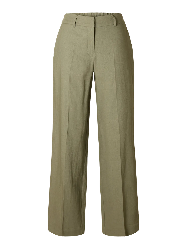 
                  
                    SLFTANIA-RITA Vetiver Wide Trousers
                  
                