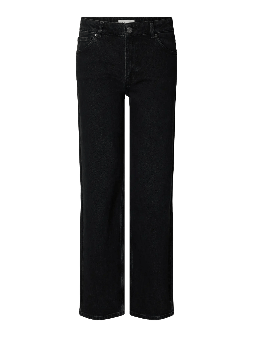 SLFWIDE BEA-KORI Schwarze Jeans mit hoher Taille
