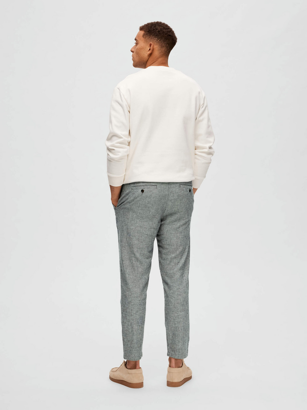 SLH172-SLIMTAPE BRODY Sky Captain Leinenhose