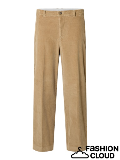 SLH220 Kelp Loose Art Corduroy Trousers