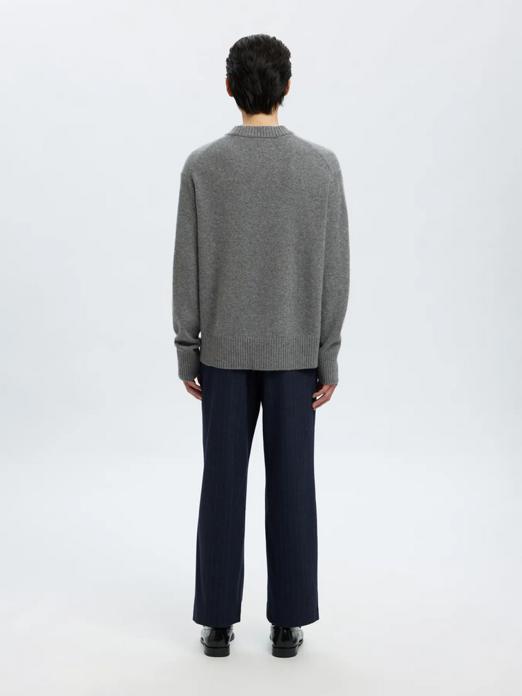 
                  
                    SLHCALLE Medium Grey Melange Relaxed Cashmere Crew Neck Jumper
                  
                