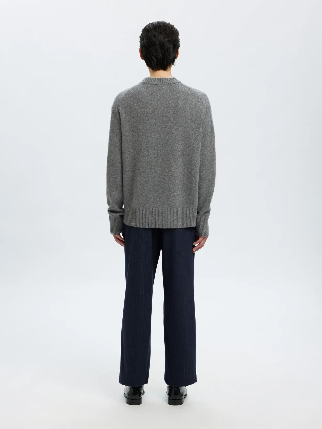 
                  
                    SLHCALLE Medium Grey Melange Relaxed Cashmere Crew Neck Jumper
                  
                