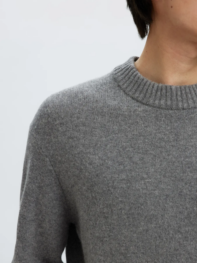 
                  
                    SLHCALLE Medium Grey Melange Relaxed Cashmere Crew Neck Jumper
                  
                