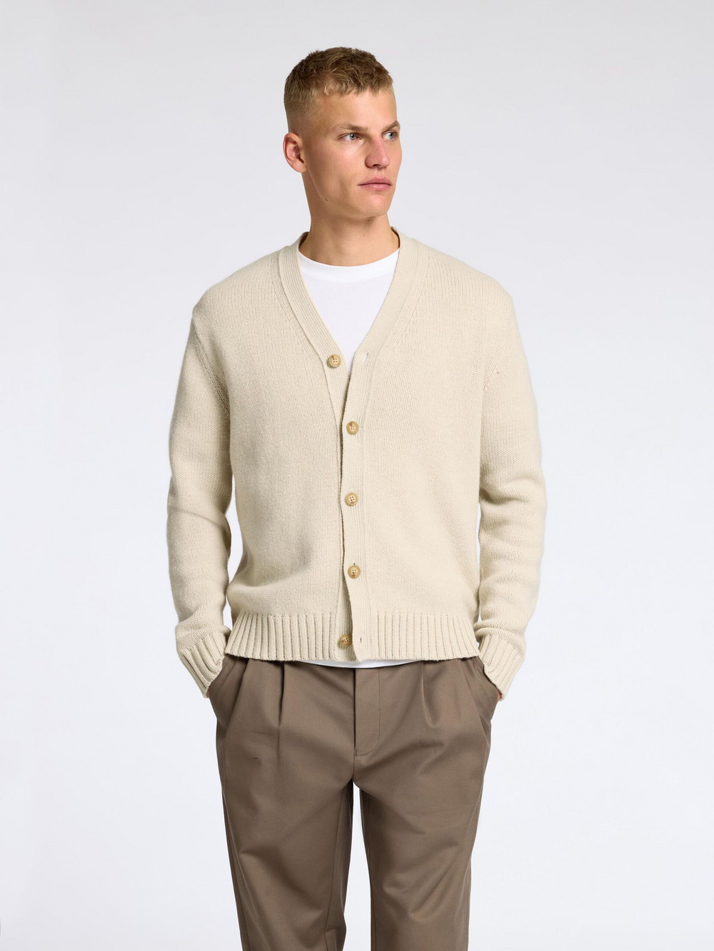 Oatmeal knit cardigan 2025