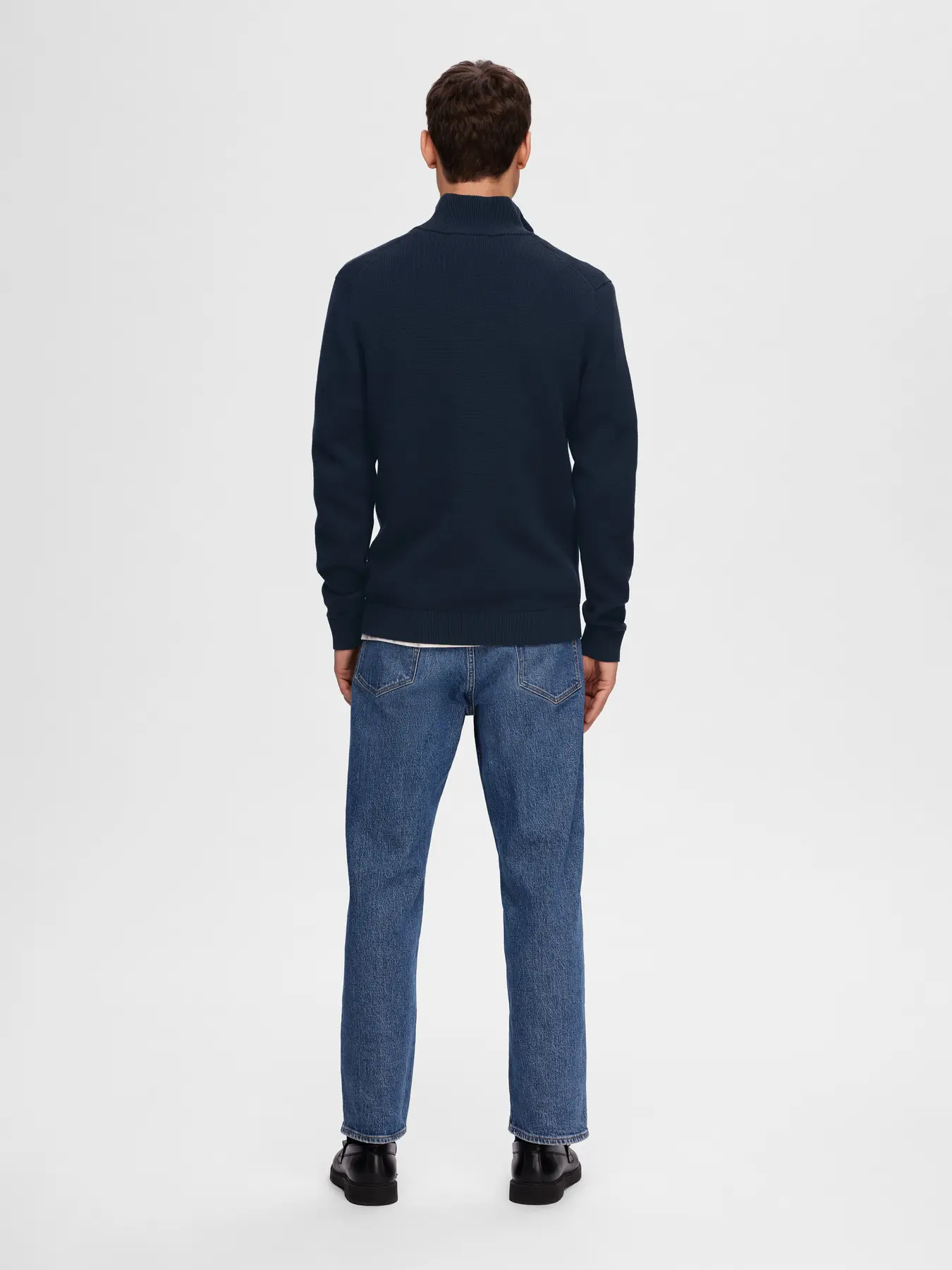 
                  
                    SLHDANE – Sky Captain – Strickpullover mit halbem Reißverschluss
                  
                