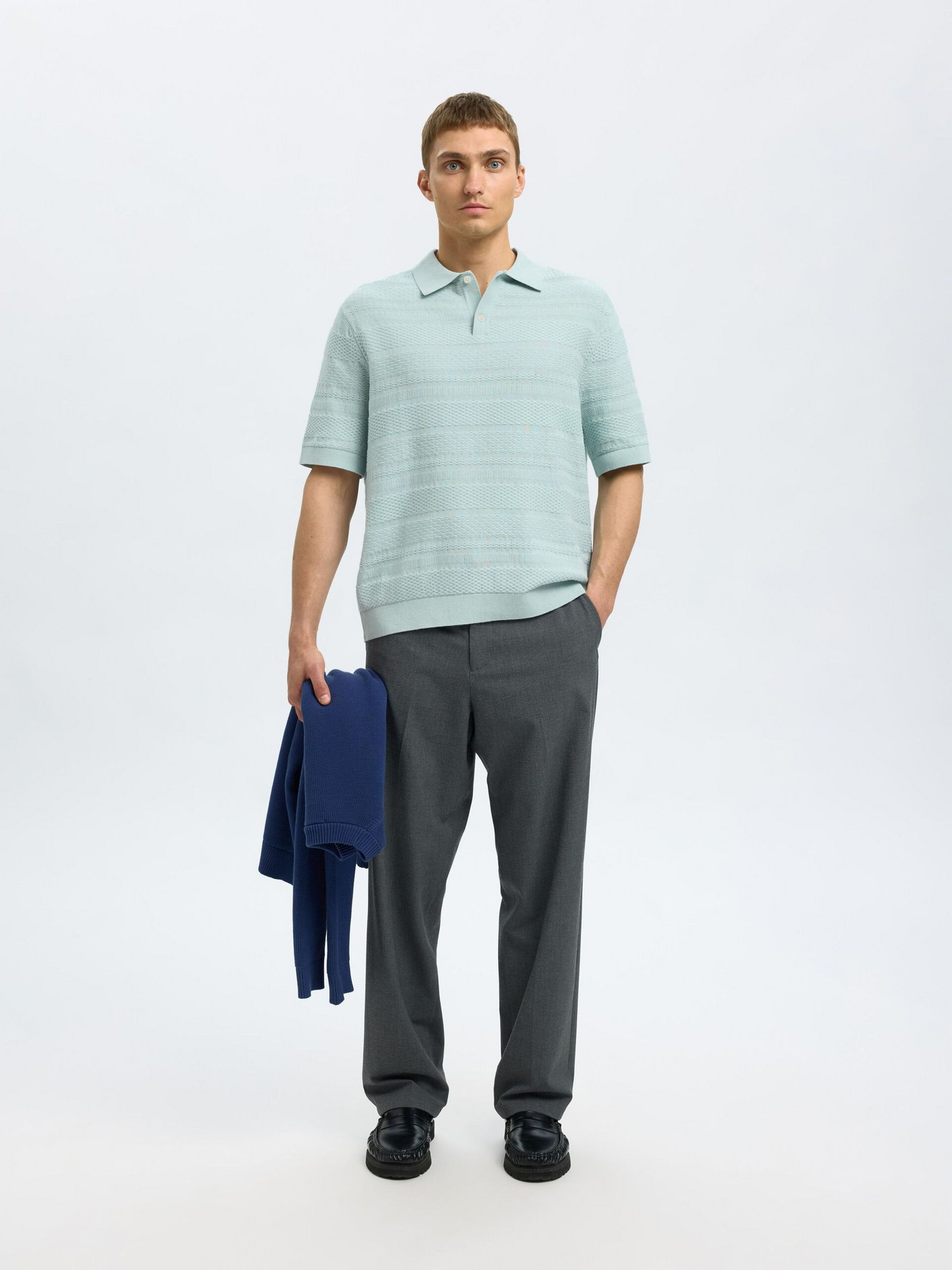 
                  
                    SLHFOAM Winter Sky Strick-Poloshirt
                  
                