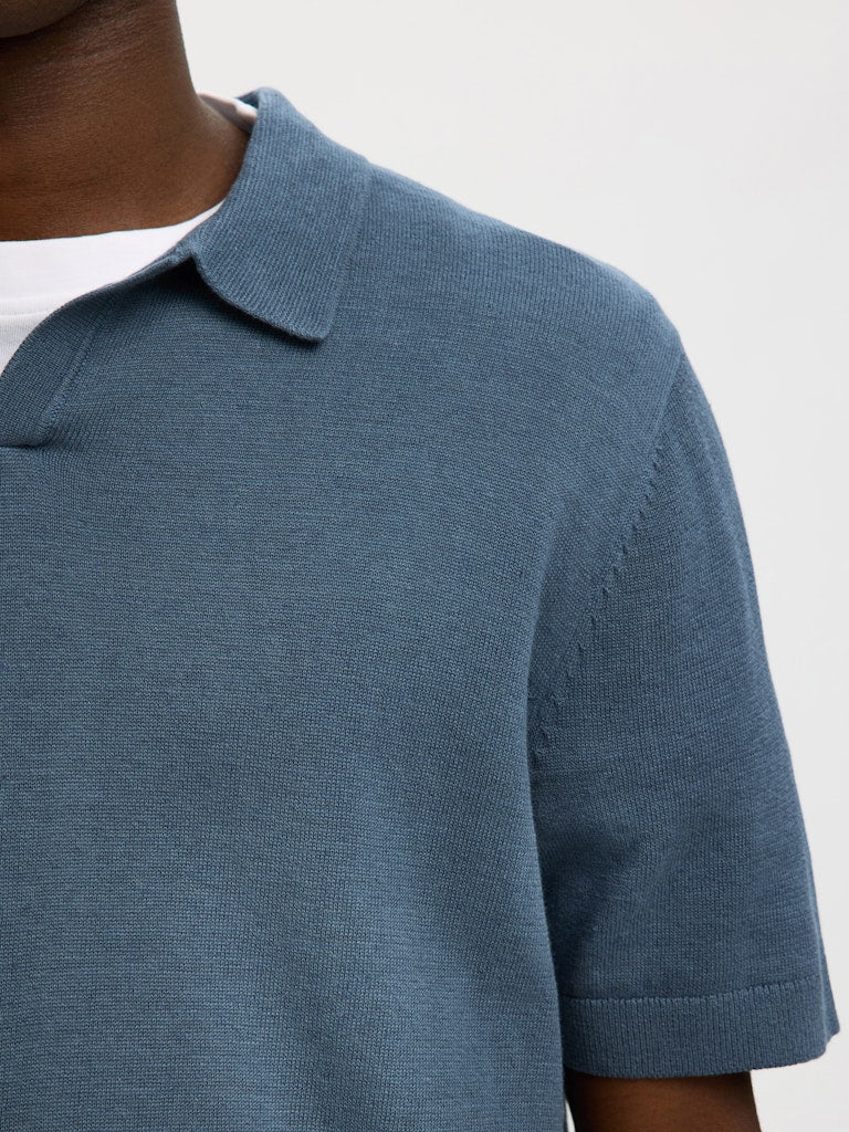
                  
                    SLHMATTIS Blue Mirage Open Polo T-Shirt
                  
                