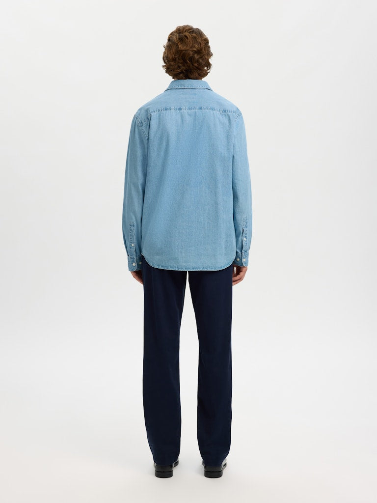 
                  
                    SLHREGCARLO Light Blue Denim Shirt
                  
                
