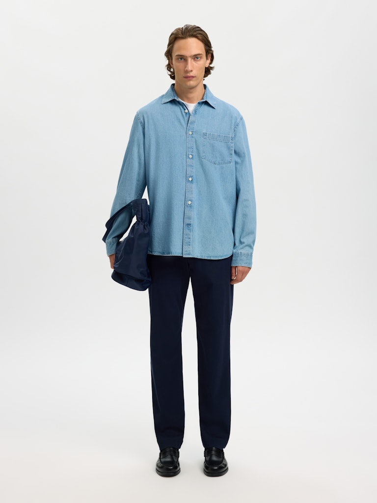 
                  
                    SLHREGCARLO Light Blue Denim Shirt
                  
                