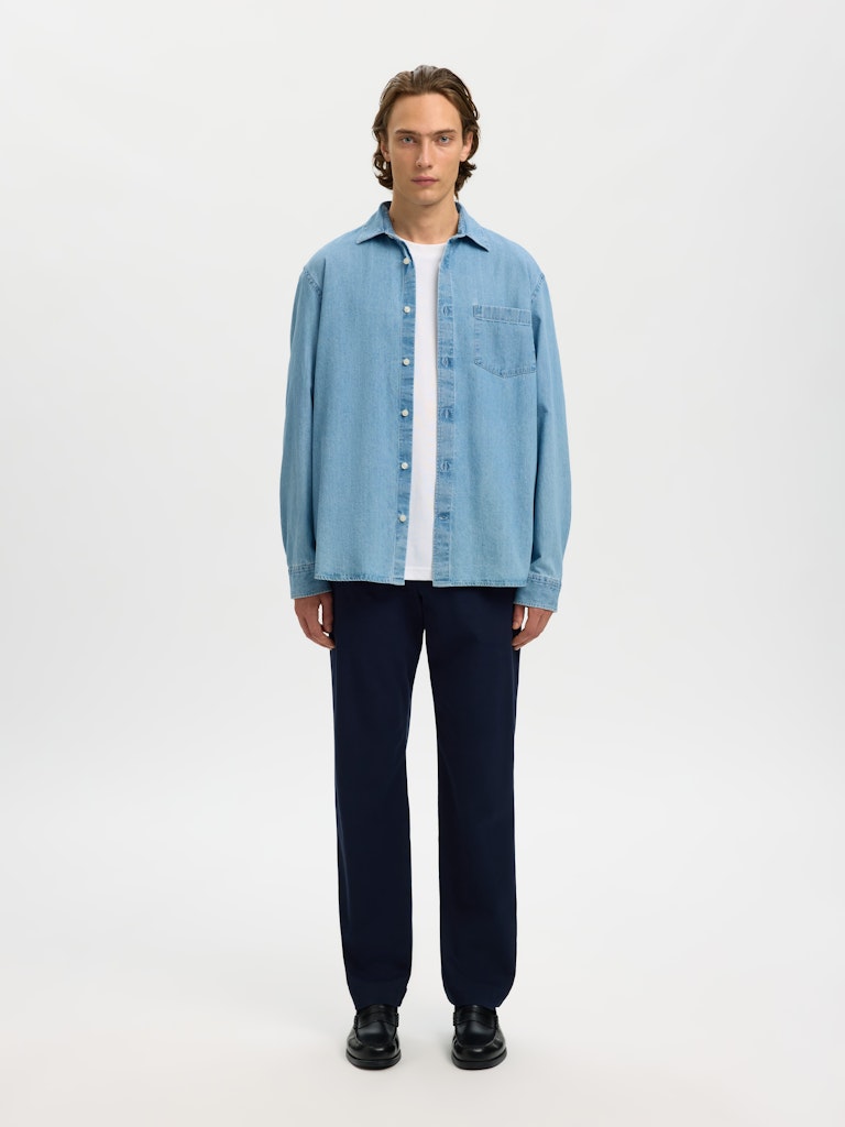 
                  
                    SLHREGCARLO Light Blue Denim Shirt
                  
                