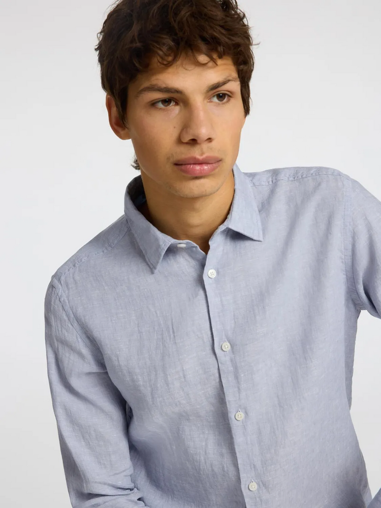 
                  
                    SLHREGKYLIAN Blue Fog Linen Shirt
                  
                