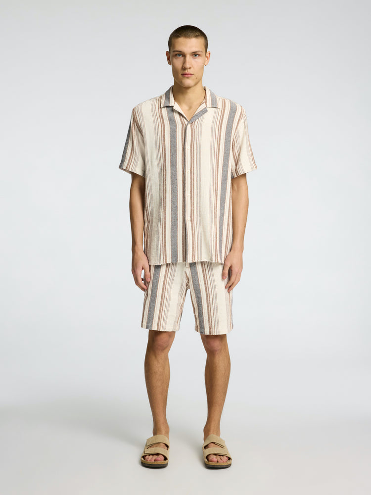 
                  
                    SLHREGSAL  Egret  Multi Stripes Shorts
                  
                