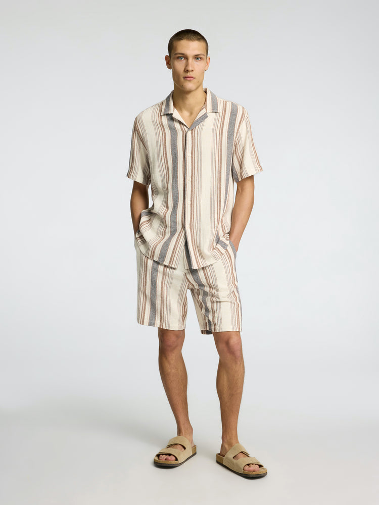 
                  
                    SLHREGSAL  Egret  Multi Stripes Shorts
                  
                