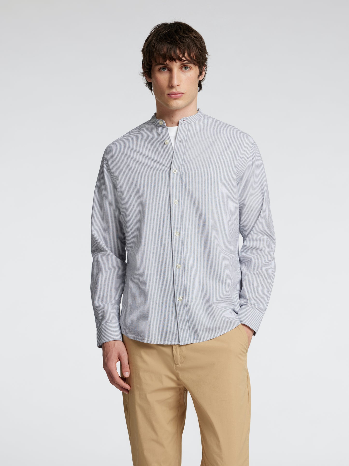 
                  
                    SLHREGSUN  Bright White  Longsleeve Thin Stripes Shirt
                  
                