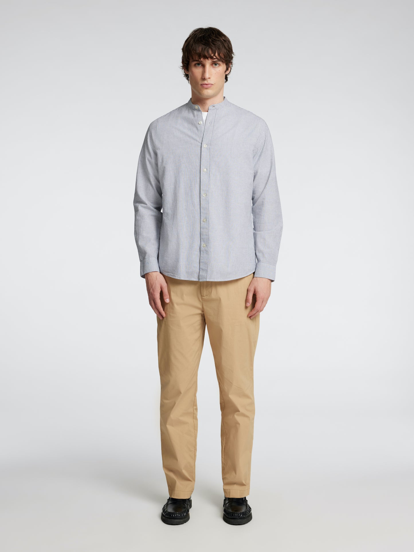 
                  
                    SLHREGSUN  Bright White  Longsleeve Thin Stripes Shirt
                  
                