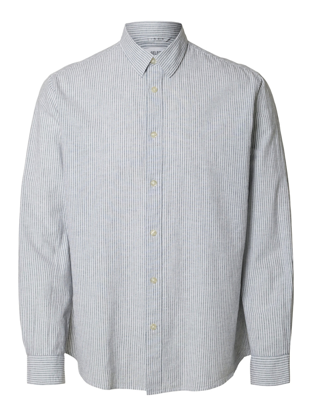 SLHREGSUN  Bright White  Longsleeve Thin Stripes Shirt