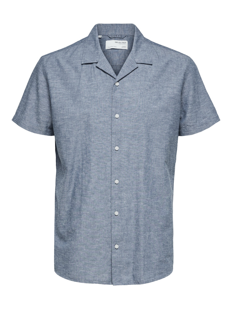 
                  
                    SLHREGSUN Resort-Hemd aus mittelblauem Denim
                  
                