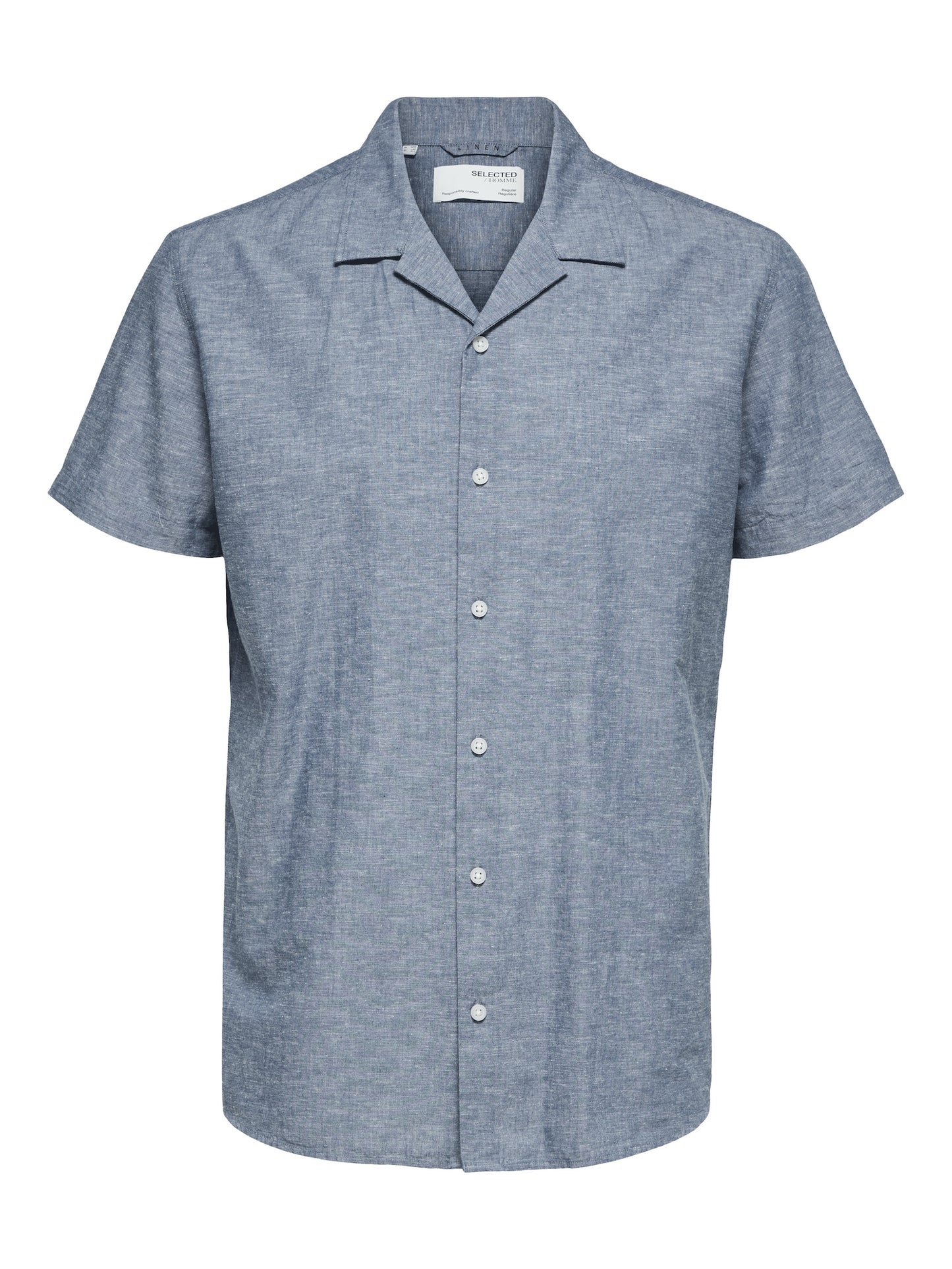 
                  
                    SLHREGSUN Resort-Hemd aus mittelblauem Denim
                  
                