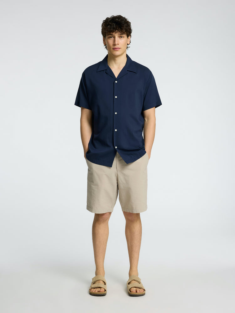 
                  
                    SLHREGULAR-KARL  Pure Cashmere  Seersucker Shorts
                  
                