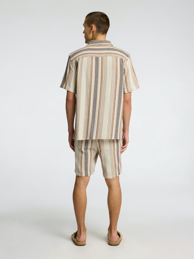
                  
                    SLHRELAX-SAL  Egret  Short Sleeve Multi Stripes Shirt
                  
                
