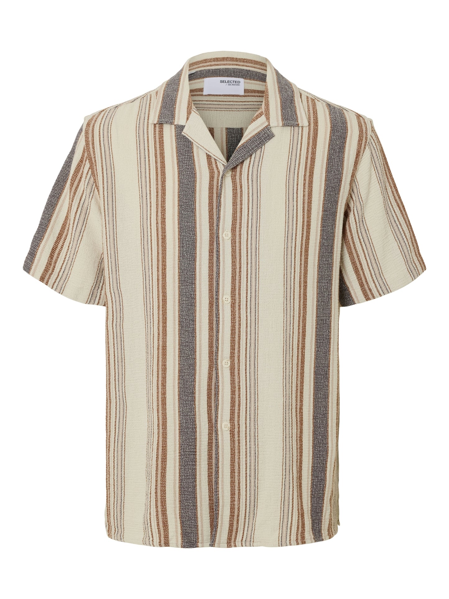 
                  
                    SLHRELAX-SAL  Egret  Short Sleeve Multi Stripes Shirt
                  
                