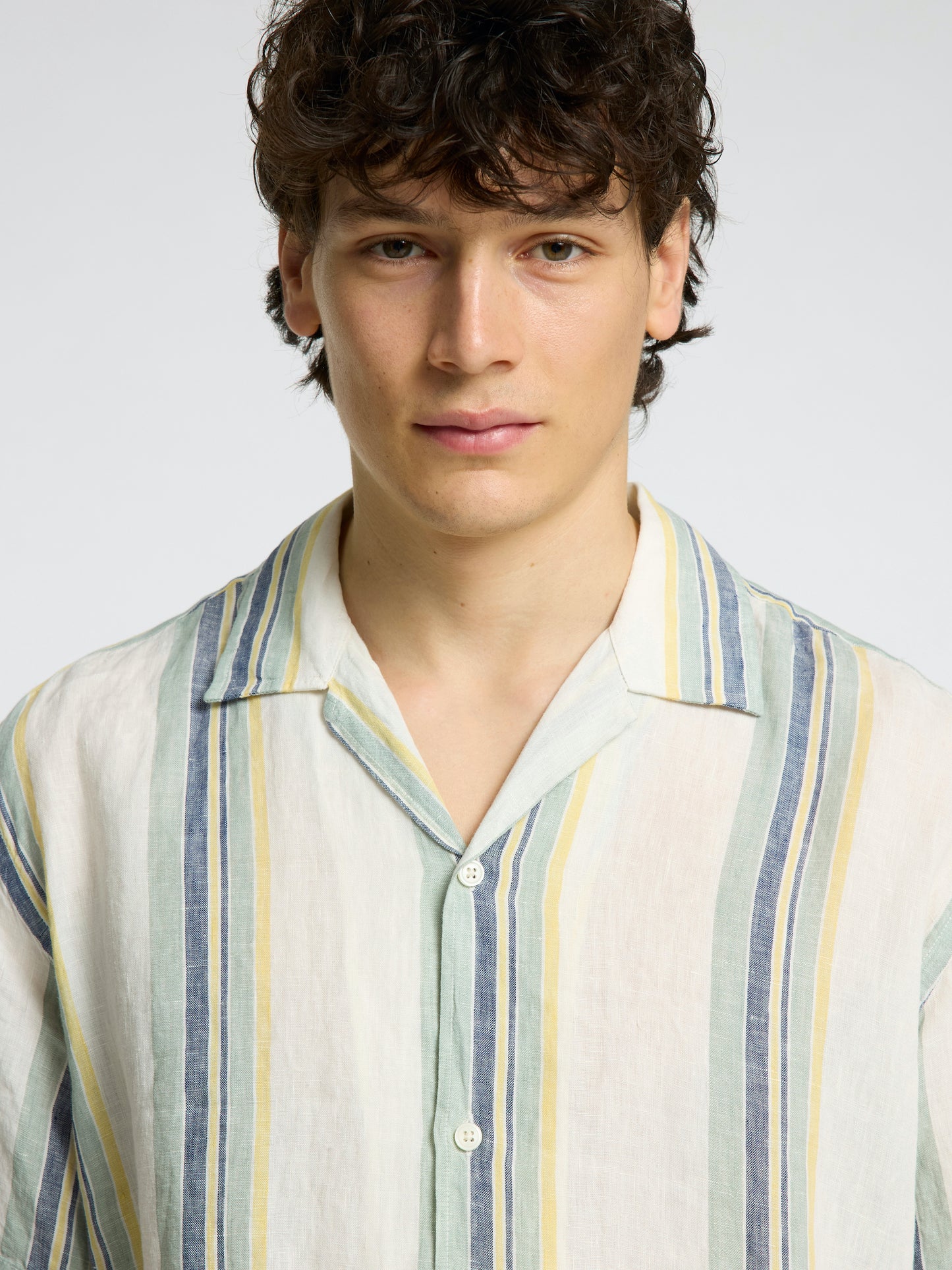 
                  
                    SLHRELAXKYLIAN  Egret  Short Sleeve Multi Stripes Shirt
                  
                