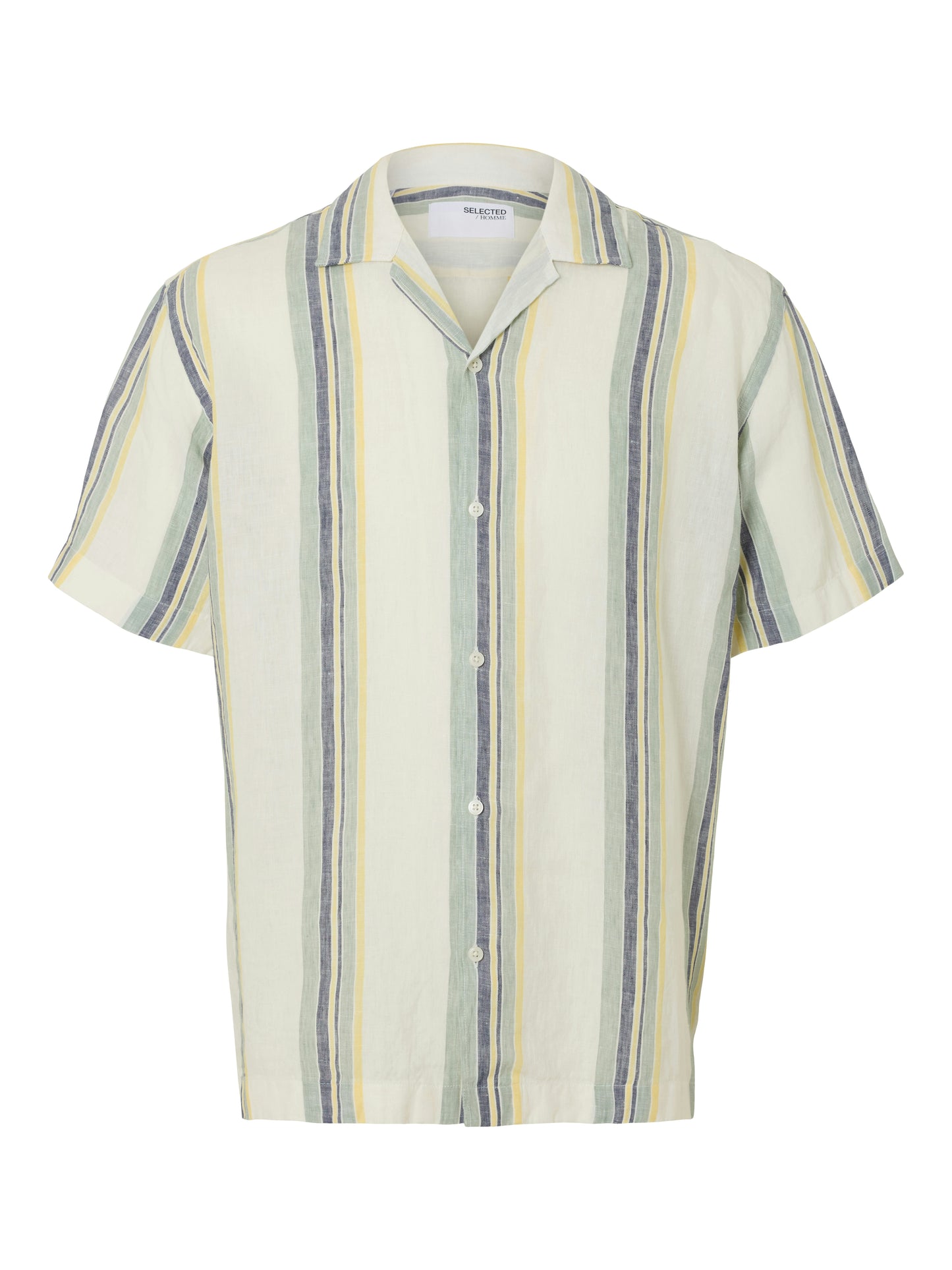 
                  
                    SLHRELAXKYLIAN  Egret  Short Sleeve Multi Stripes Shirt
                  
                