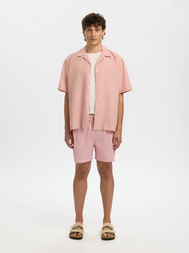
                  
                    SLHRLXCLAY Rose Dawn White Linen Shirt
                  
                