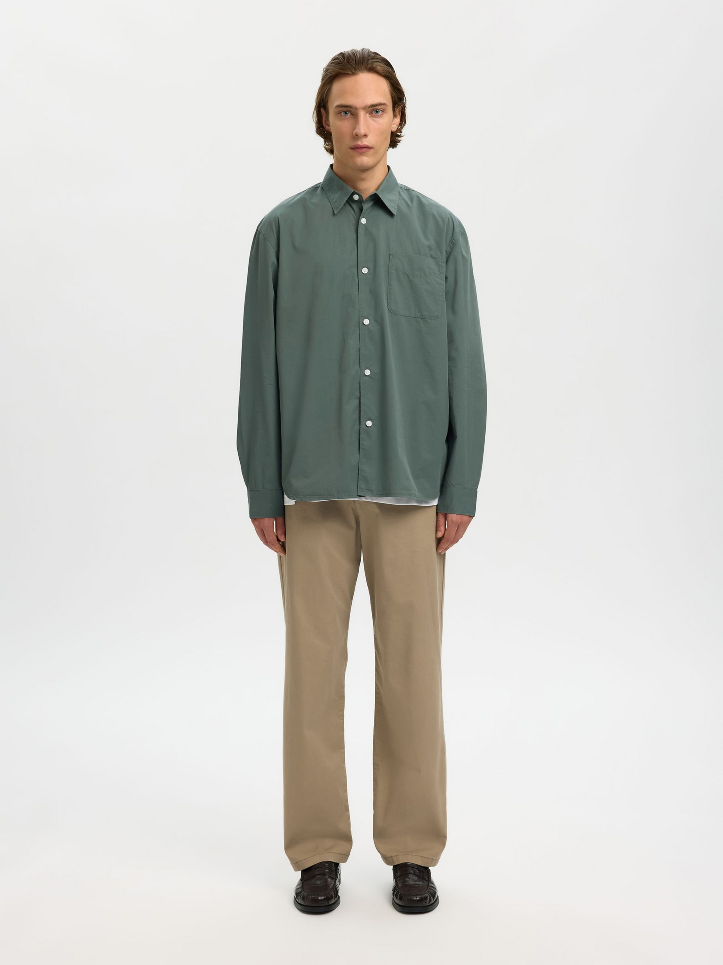 
                  
                    SLHRLXDEXTER Balsamgrünes Popeline-Logohemd
                  
                