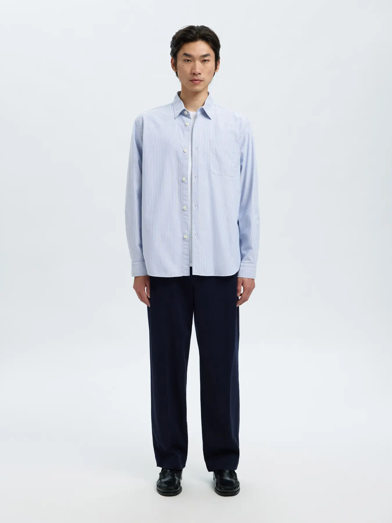 
                  
                    SLHRLXJIM White Stripe Shirt
                  
                