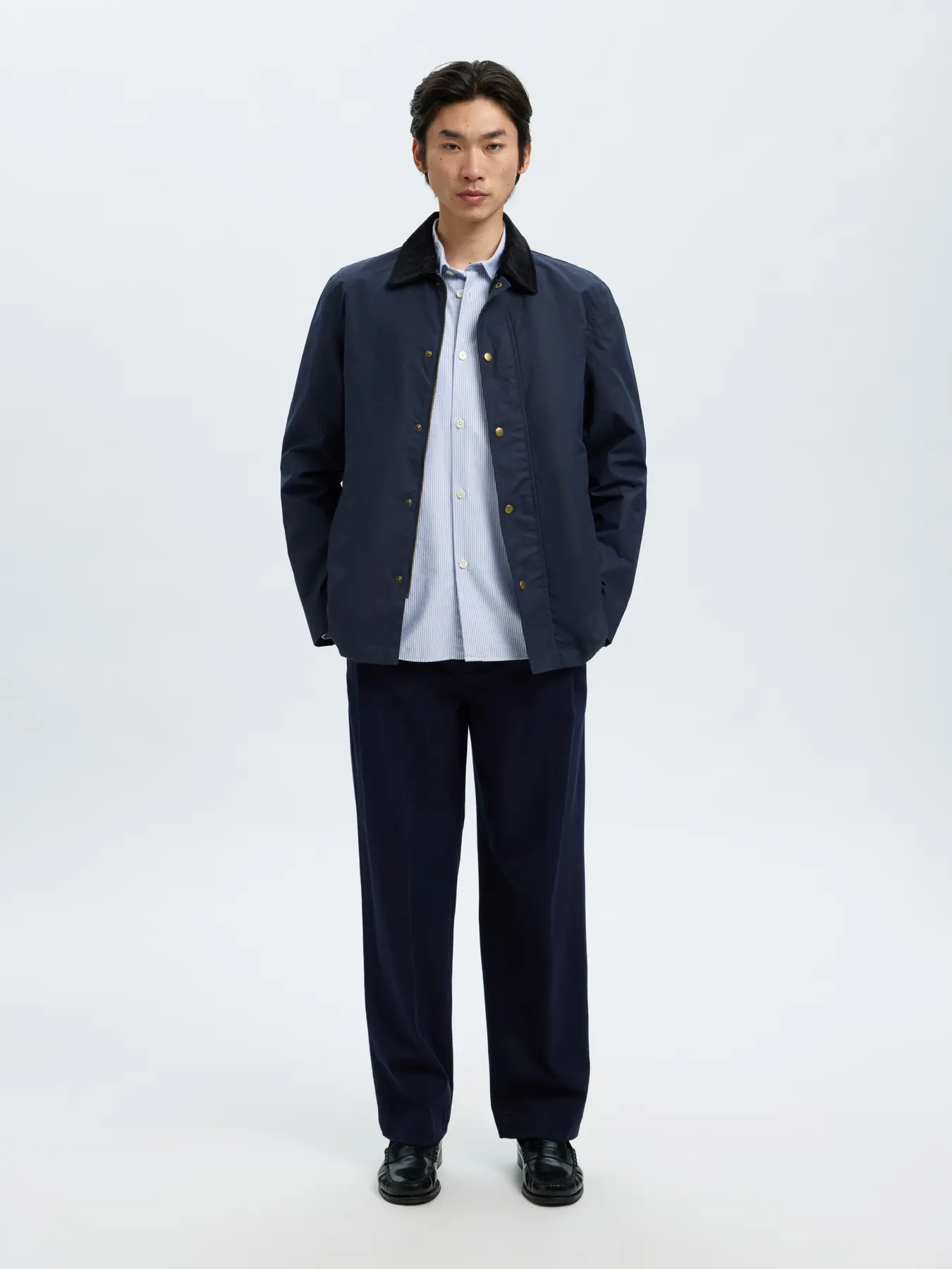 
                  
                    SLHRLXJIM White Stripe Shirt
                  
                