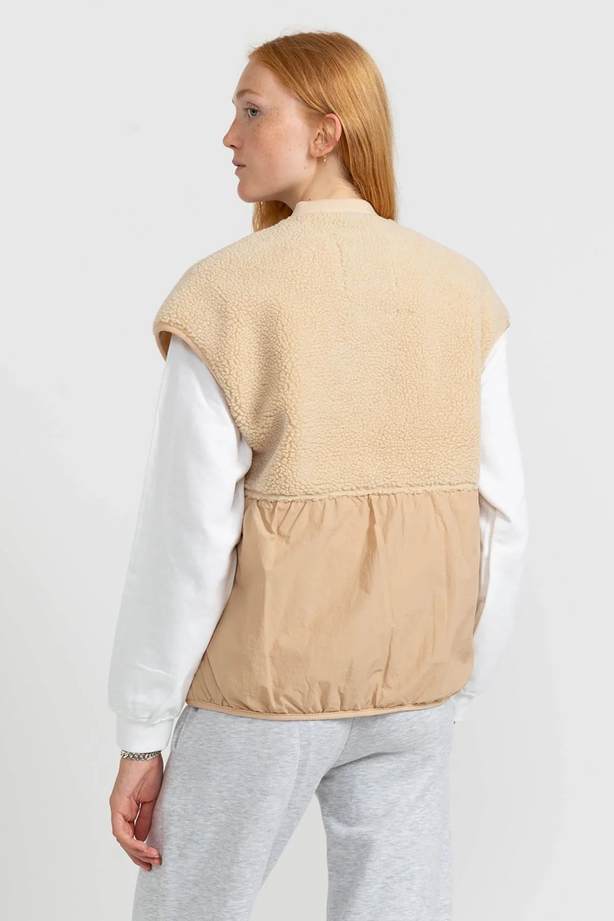 
                  
                    Beige Rizzo Fleece Vest
                  
                