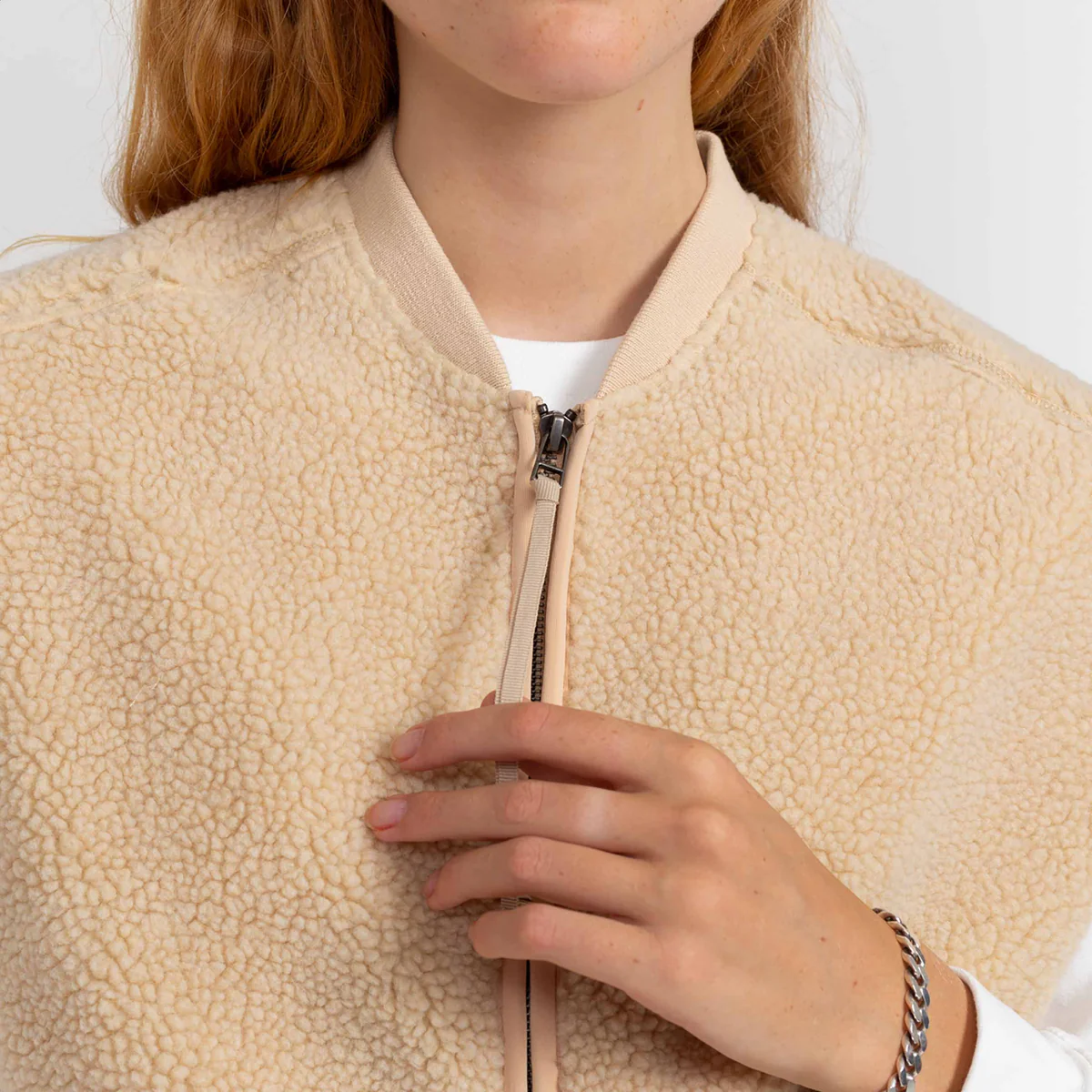 
                  
                    Beige Rizzo Fleece Vest
                  
                