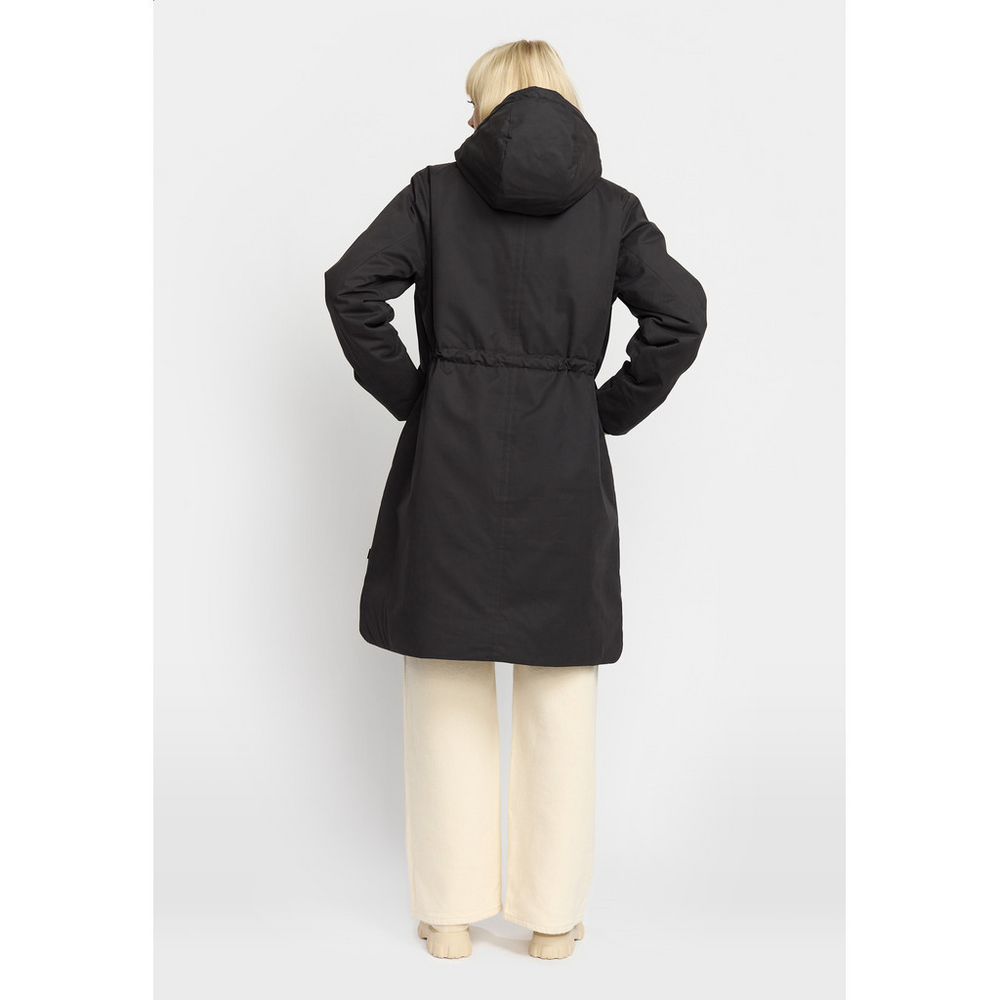 
                  
                    Schwarze Parkajacke mit Kapuze
                  
                