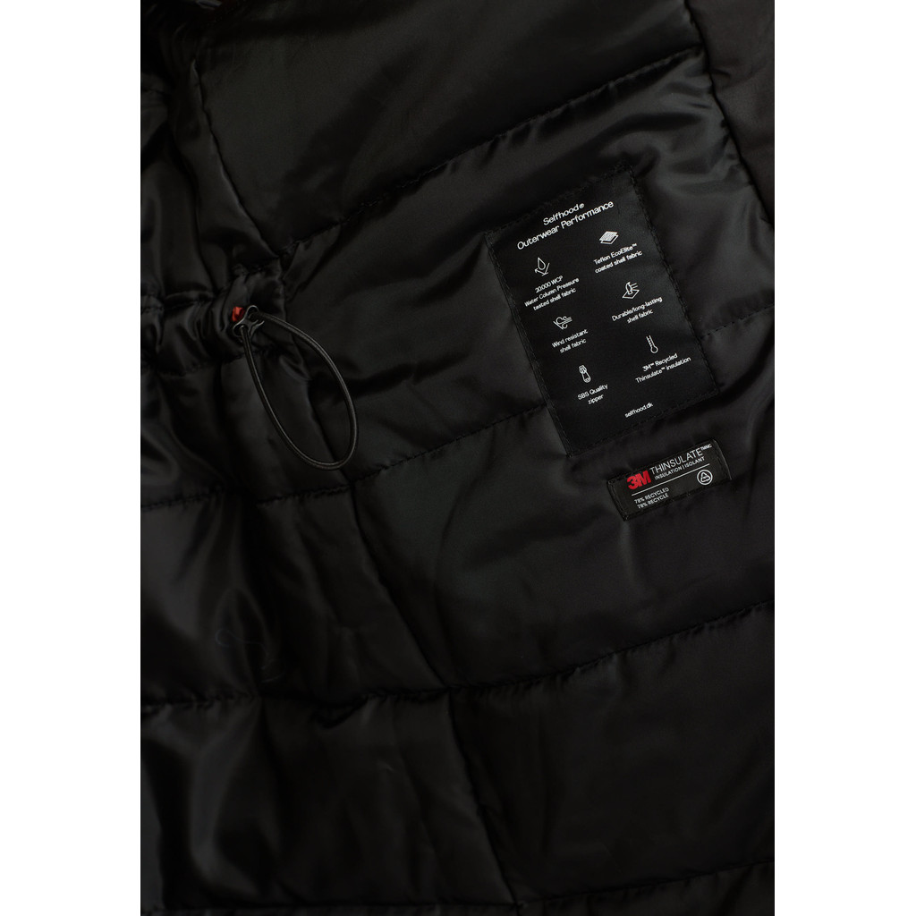 
                  
                    Schwarze lange Parkajacke mit Kapuze
                  
                