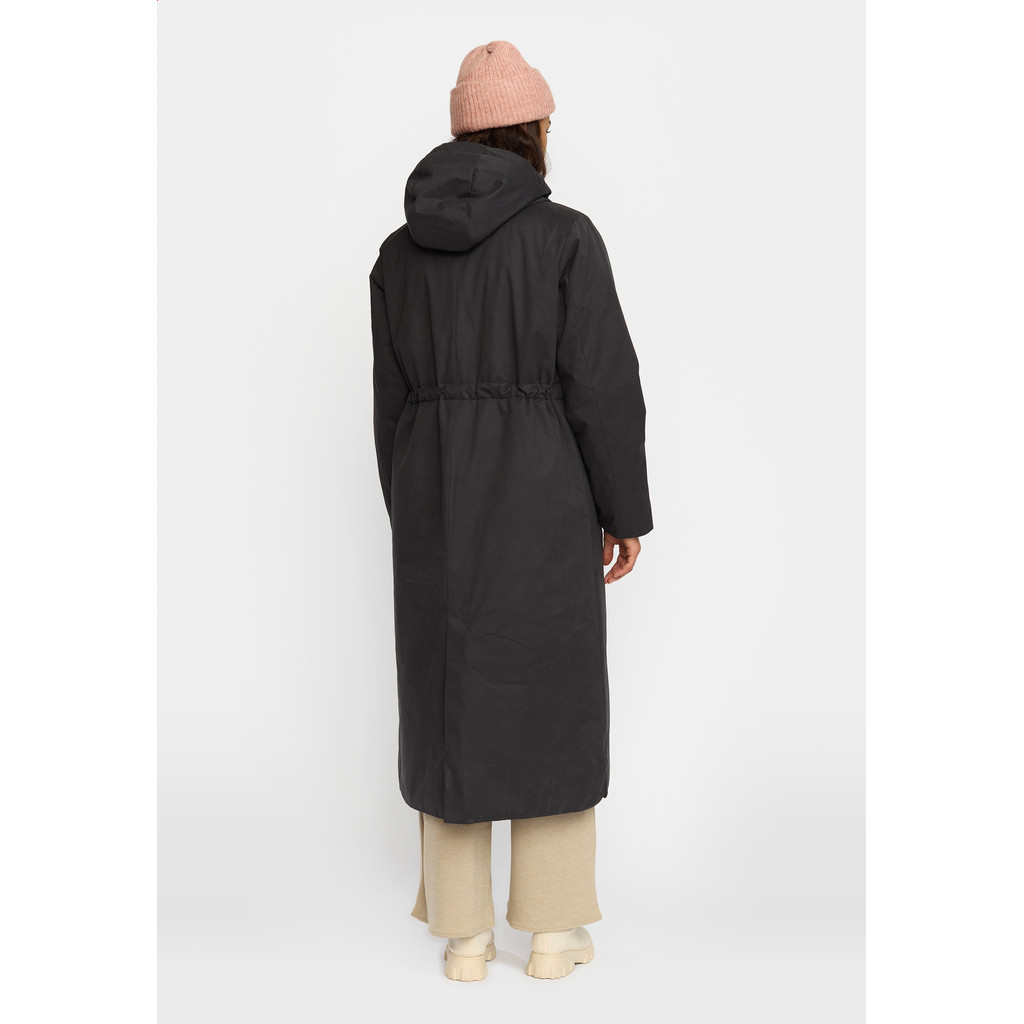 
                  
                    Schwarze lange Parkajacke mit Kapuze
                  
                