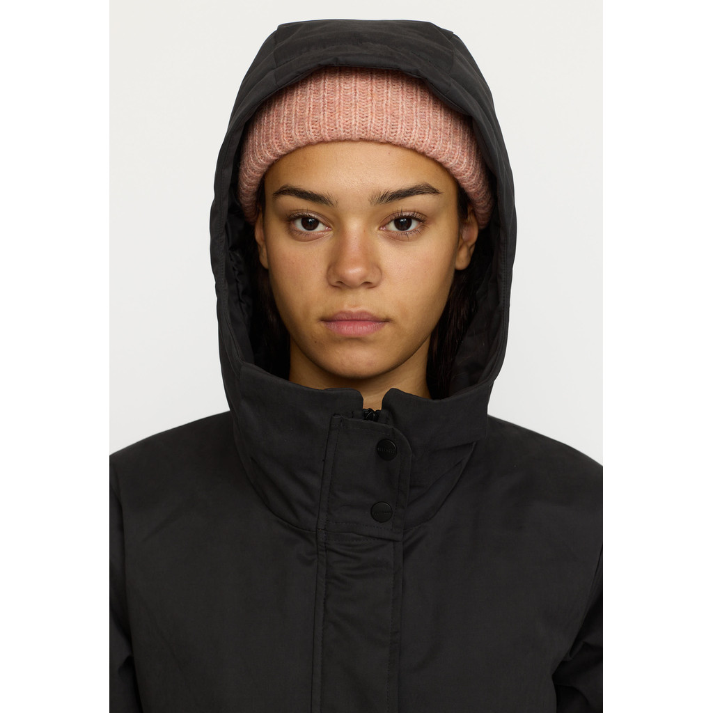 
                  
                    Schwarze lange Parkajacke mit Kapuze
                  
                