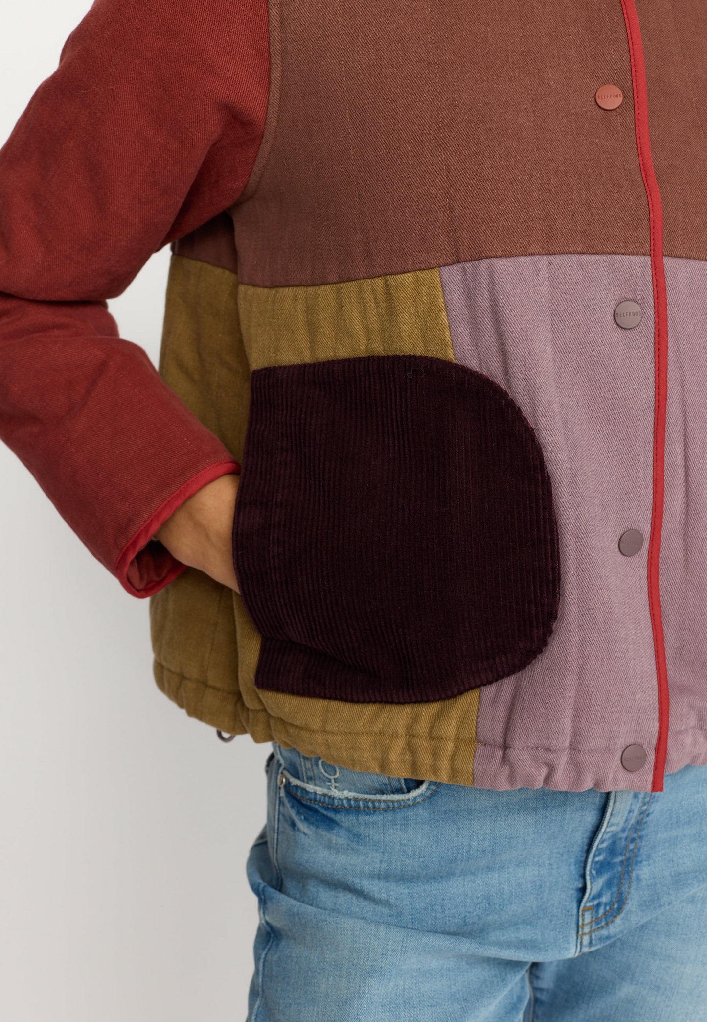
                  
                    Brown Quilted Patchwork Jacket
                  
                