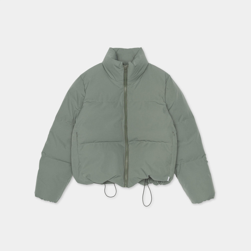 Kurze Steppjacke in Dust Petrol