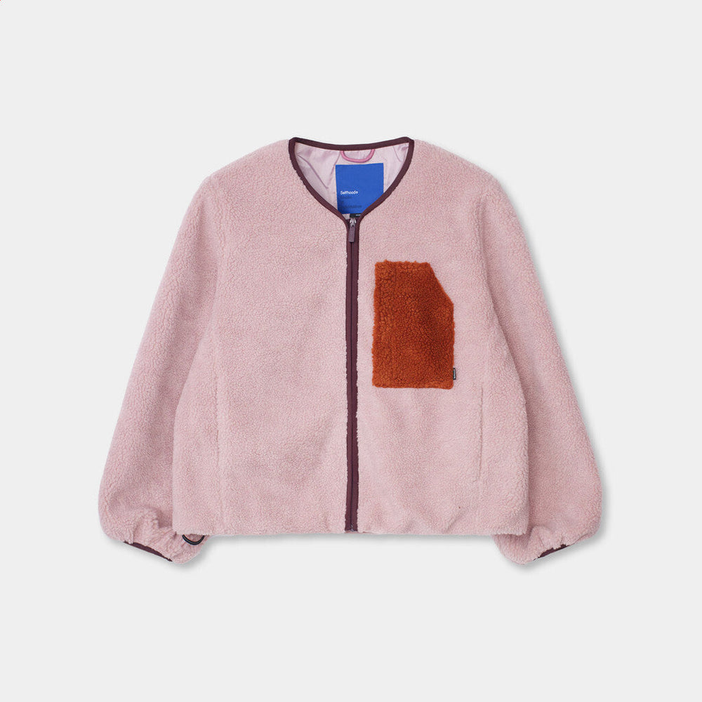 Light Purple Puff Sleeve Teddy Jacket