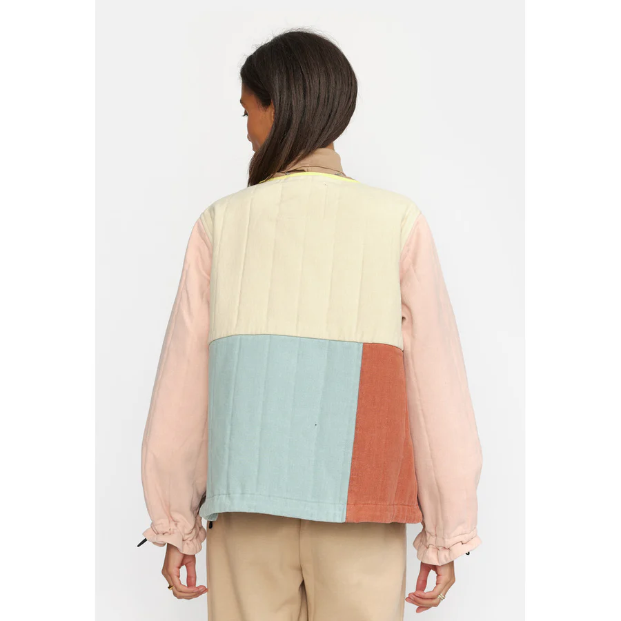 
                  
                    Off White Quilted Patchwork Jacket
                  
                