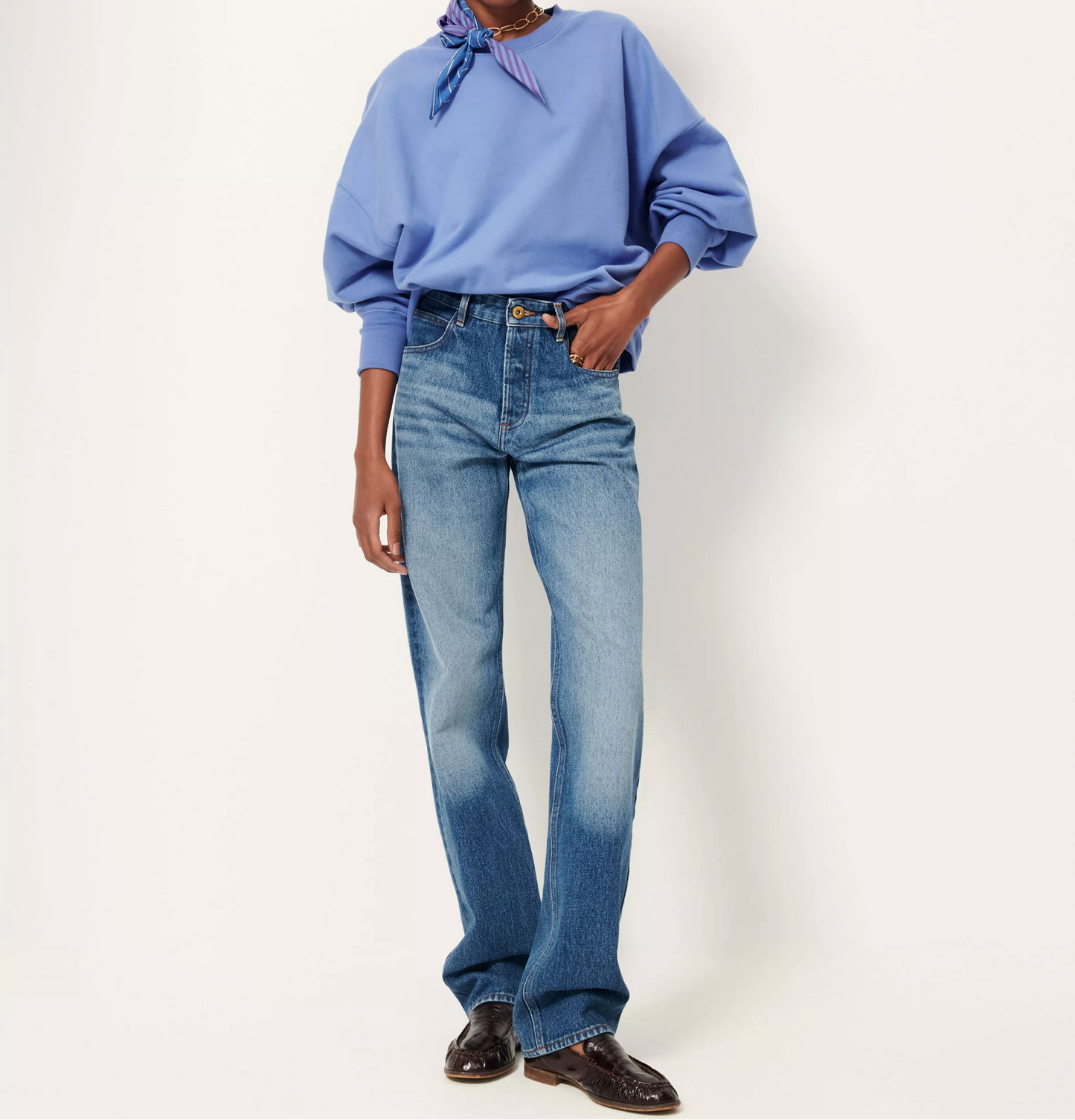 
                  
                    ISI Italian Blue Cropped Jumper
                  
                