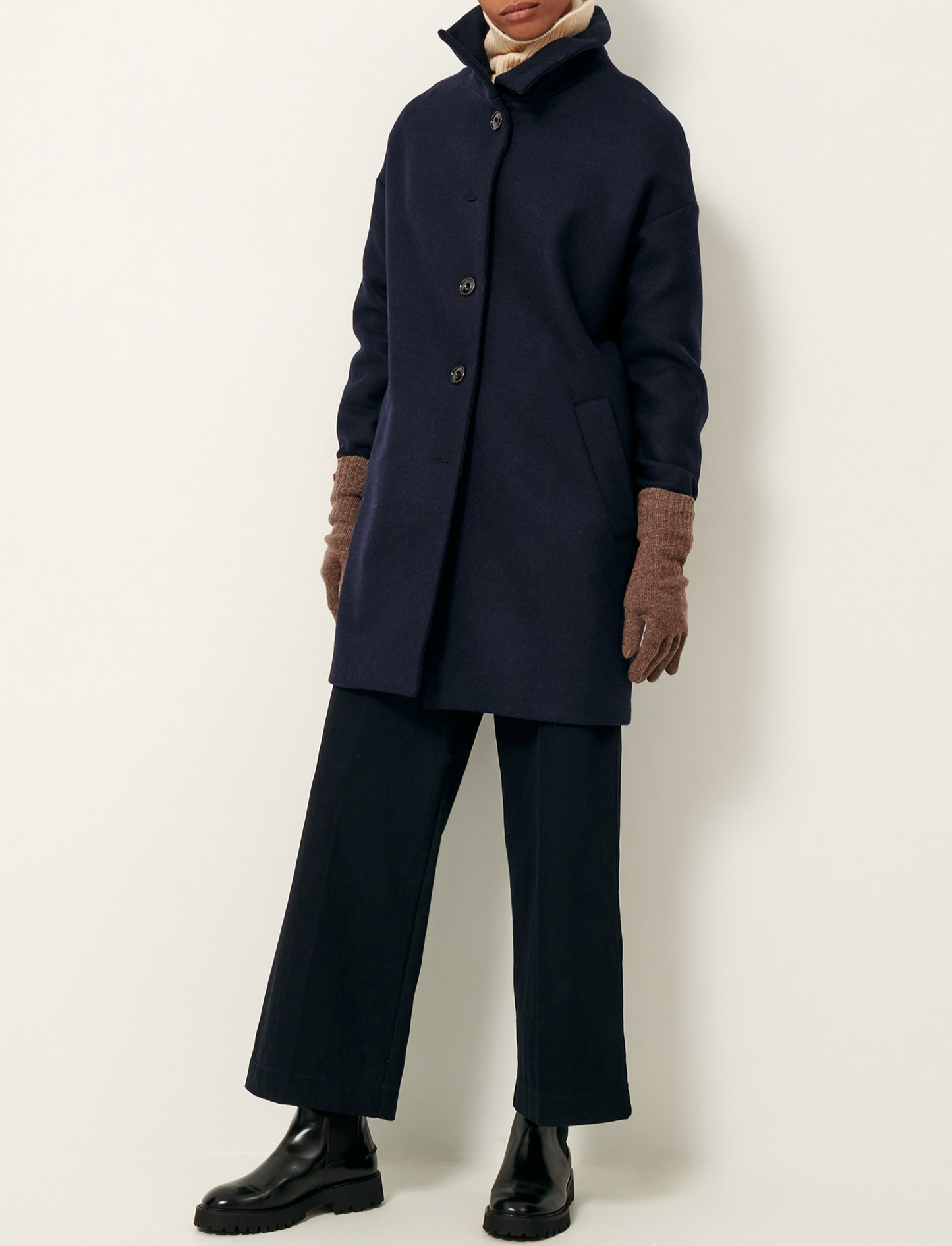 
                  
                    PARADISE Navy Straight Coat
                  
                