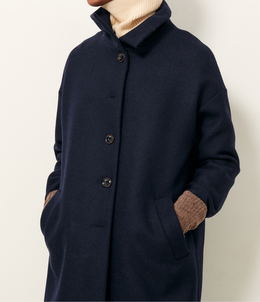 
                  
                    PARADISE Navy Straight Coat
                  
                