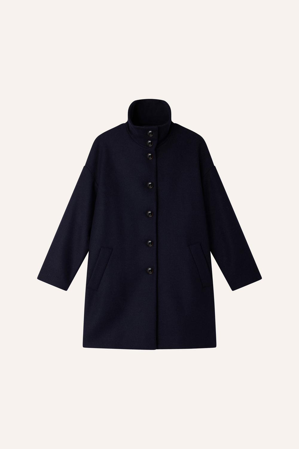 PARADISE Marineblauer gerader Mantel – Victoria met Albert