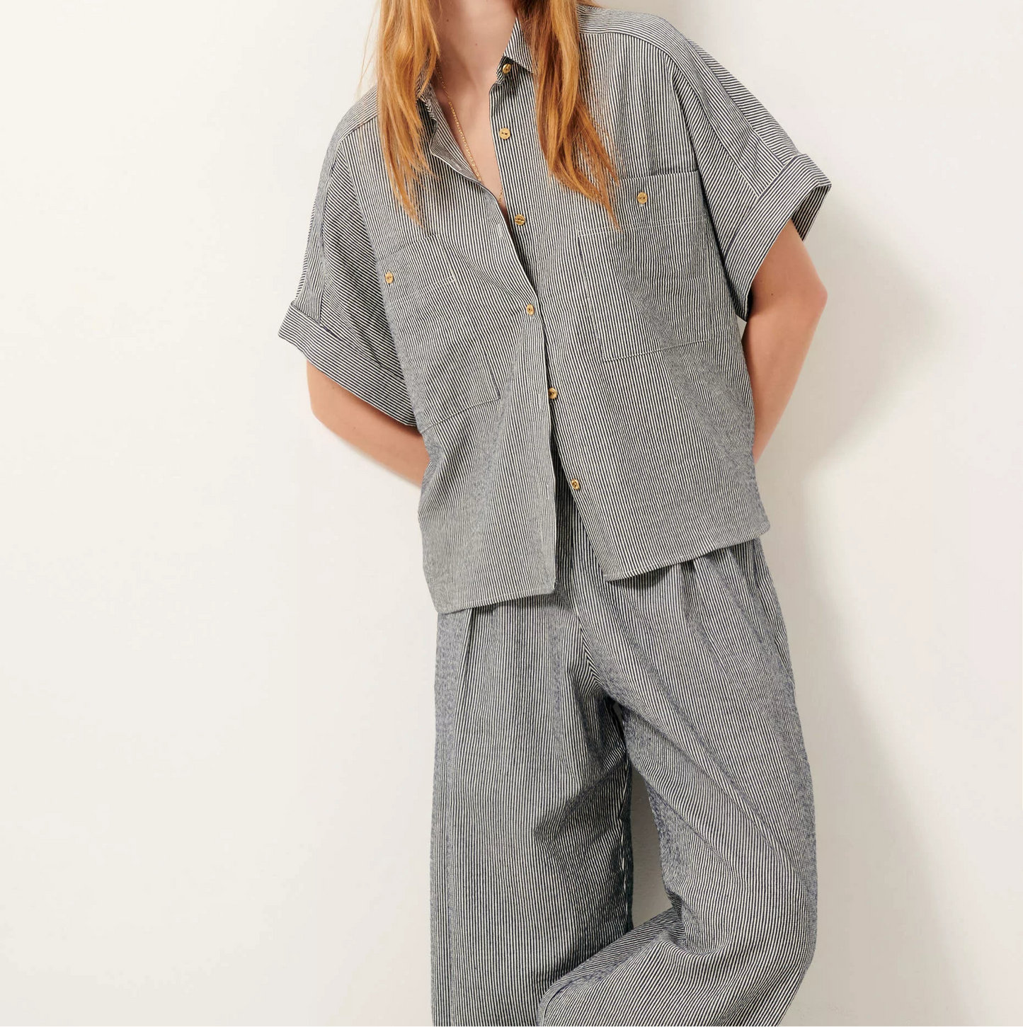 
                  
                    RIDOOSEER Coutil Blue Trousers
                  
                