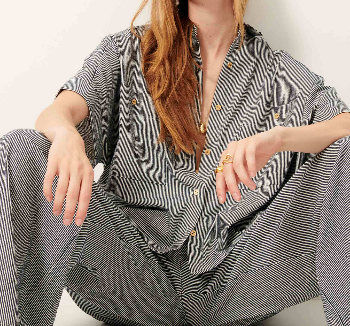 
                  
                    RIDOOSEER Coutil Blue Trousers
                  
                