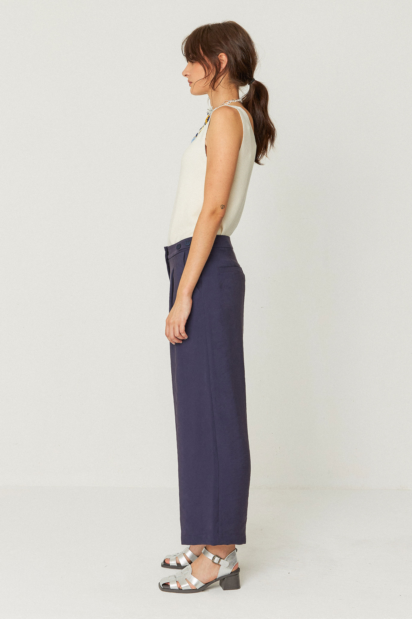 
                  
                    ILIA Navy Violet Trousers
                  
                