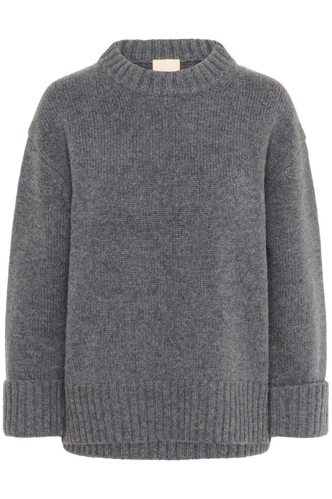 SLMOLINE Grey Melange Crew Neck Jumper